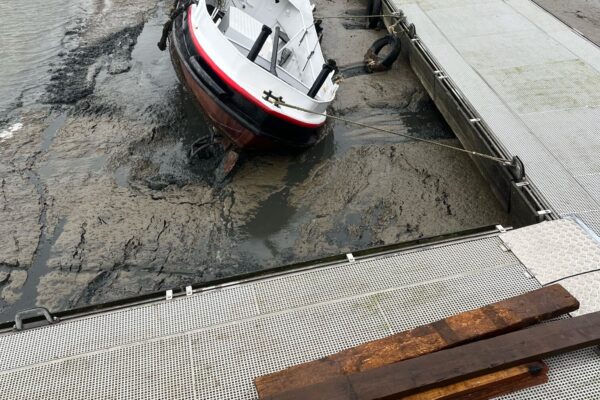 Muddel bei Ost-Sturm am 20.10.2023 trocken gefallen